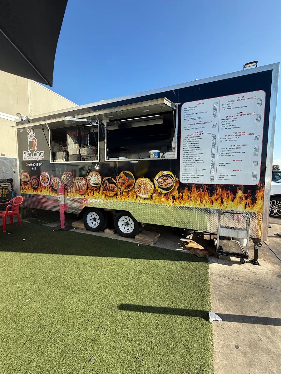 Menu, Flaming Skewers & Grill