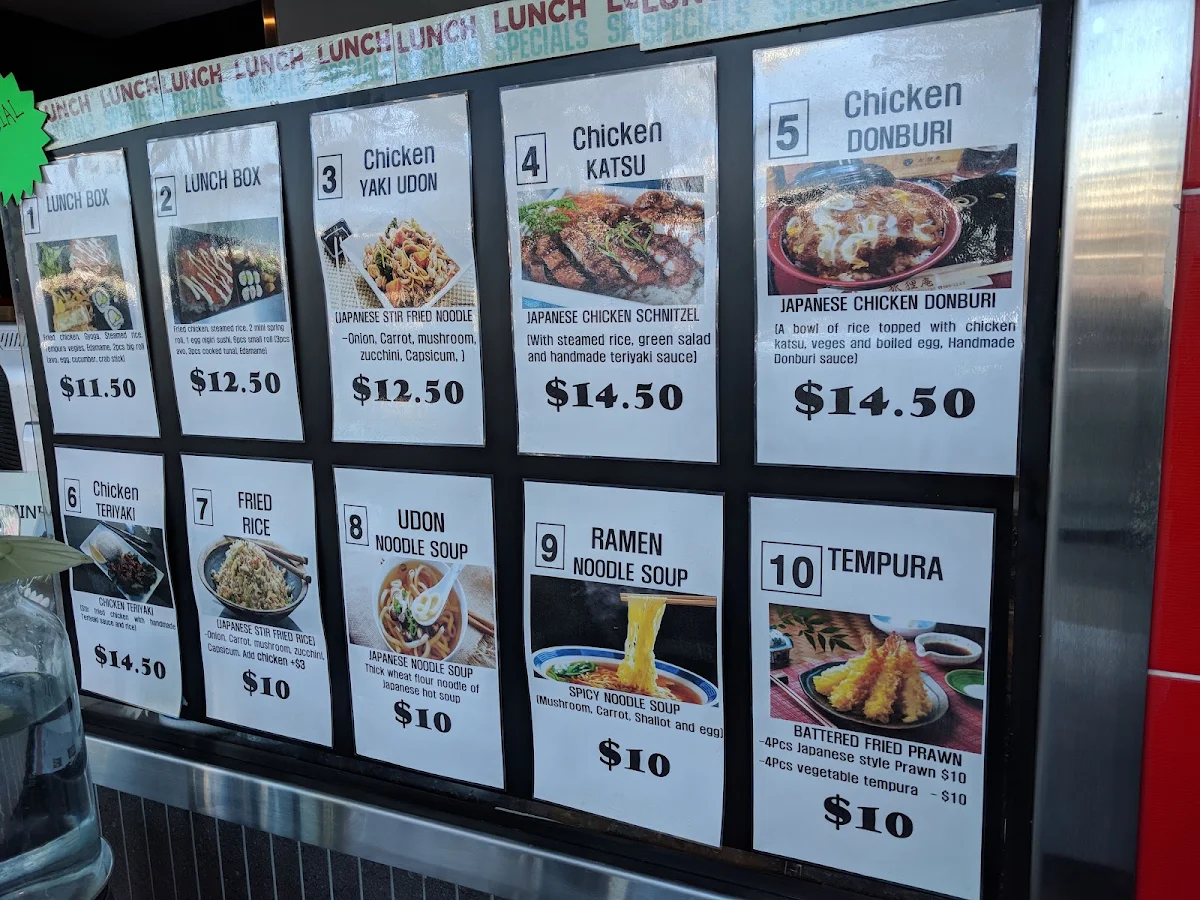 Menu, Sushi Castle