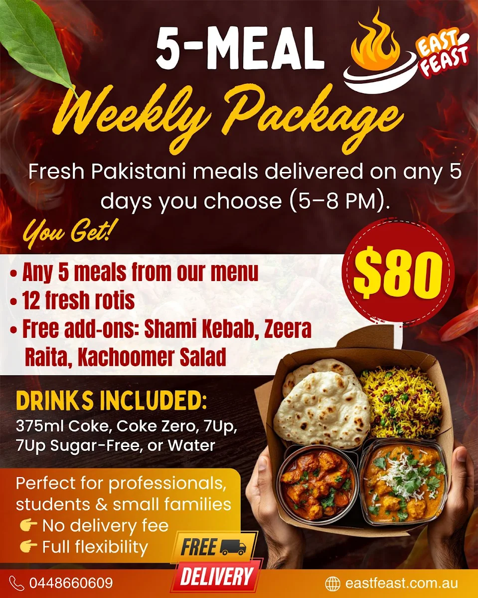 Menu, East Feast