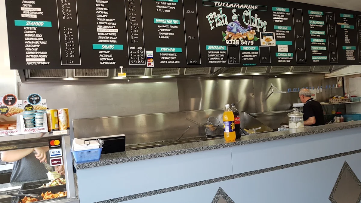 Menu, Tullamarine Fish & Chips