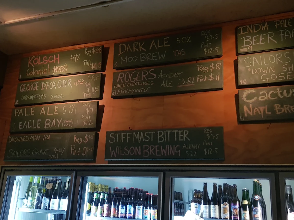 Menu, The Pour House Bar and Kitchen