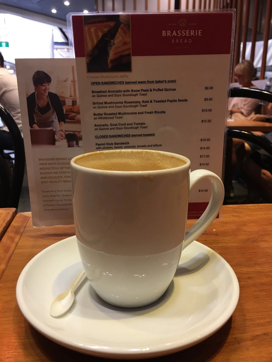 Menu, Brasserie Bread Sydney Airport