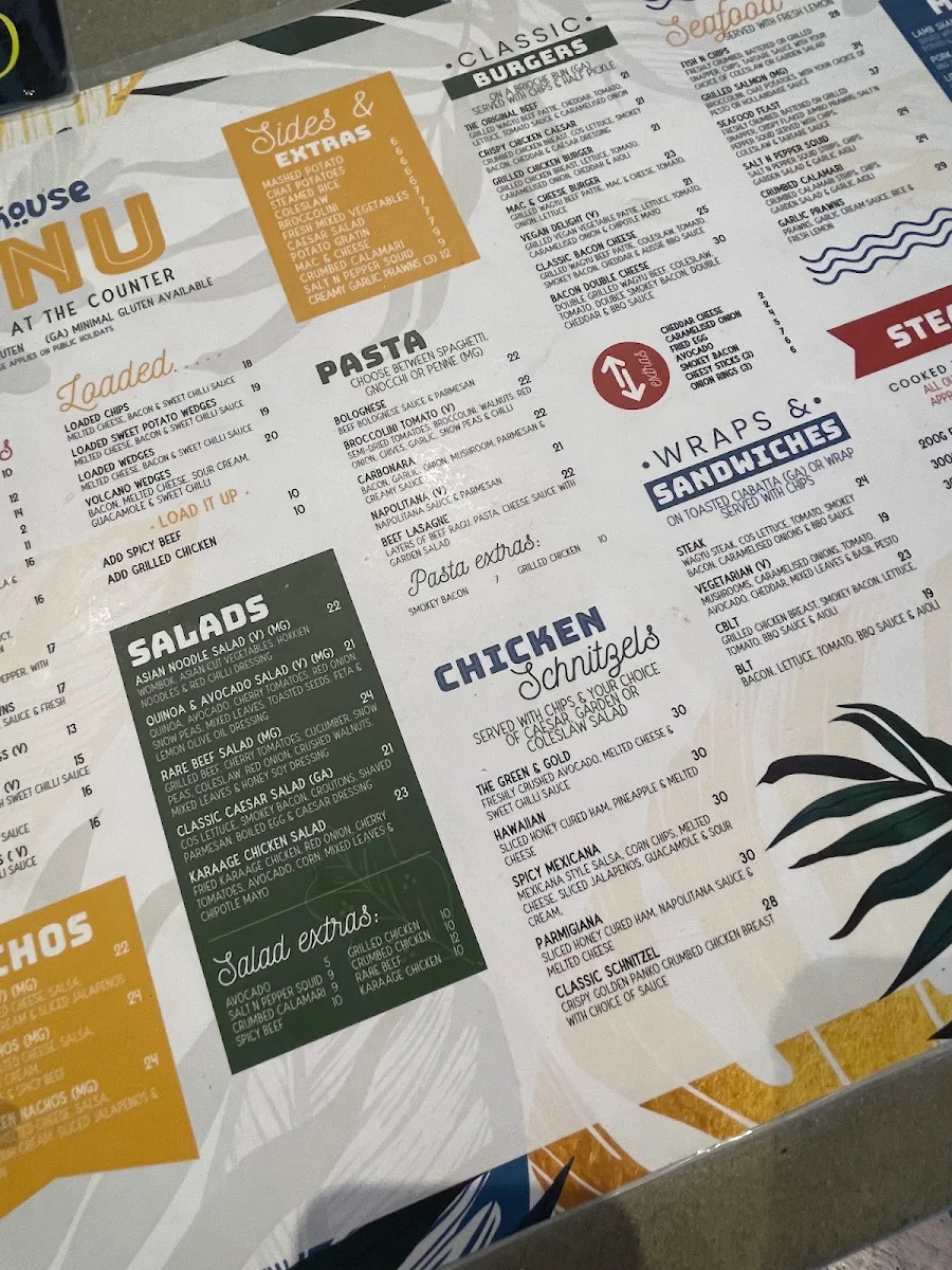 Menu, Beach House Bar & Grill North Lakes
