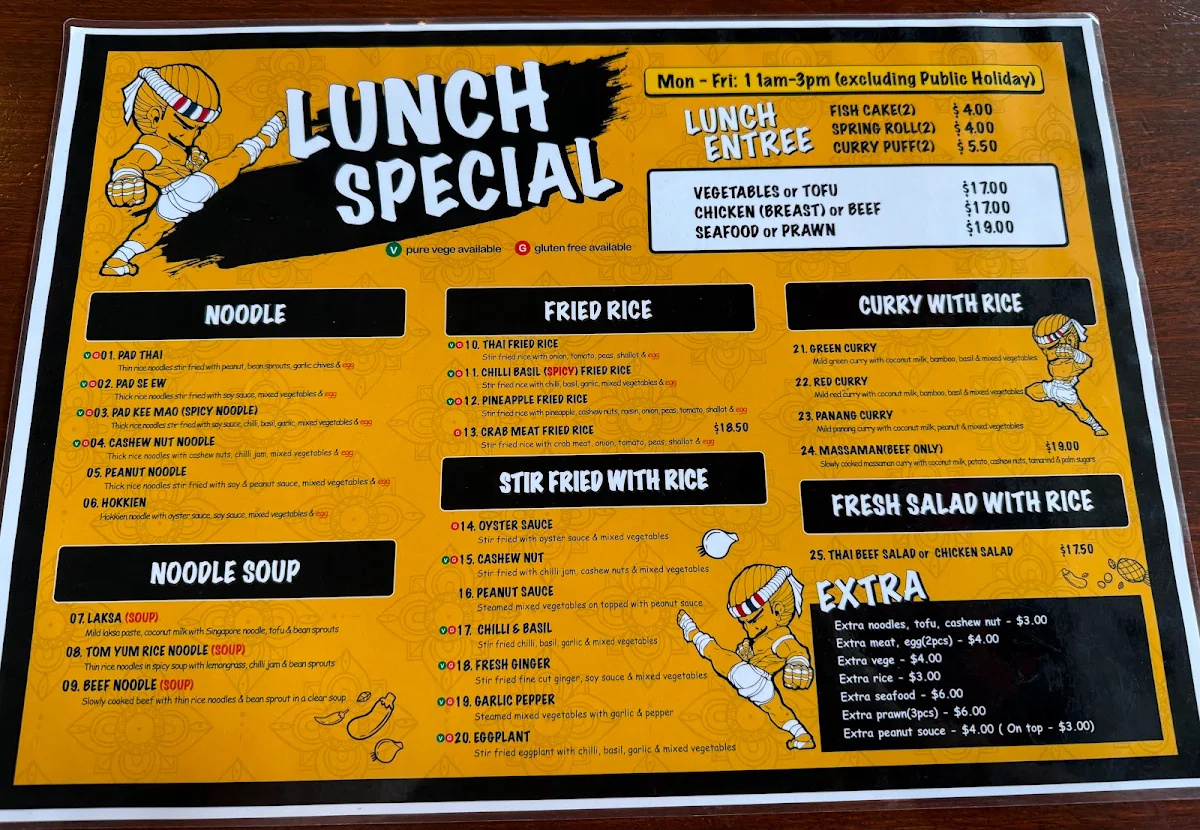 Menu, Khon Thai