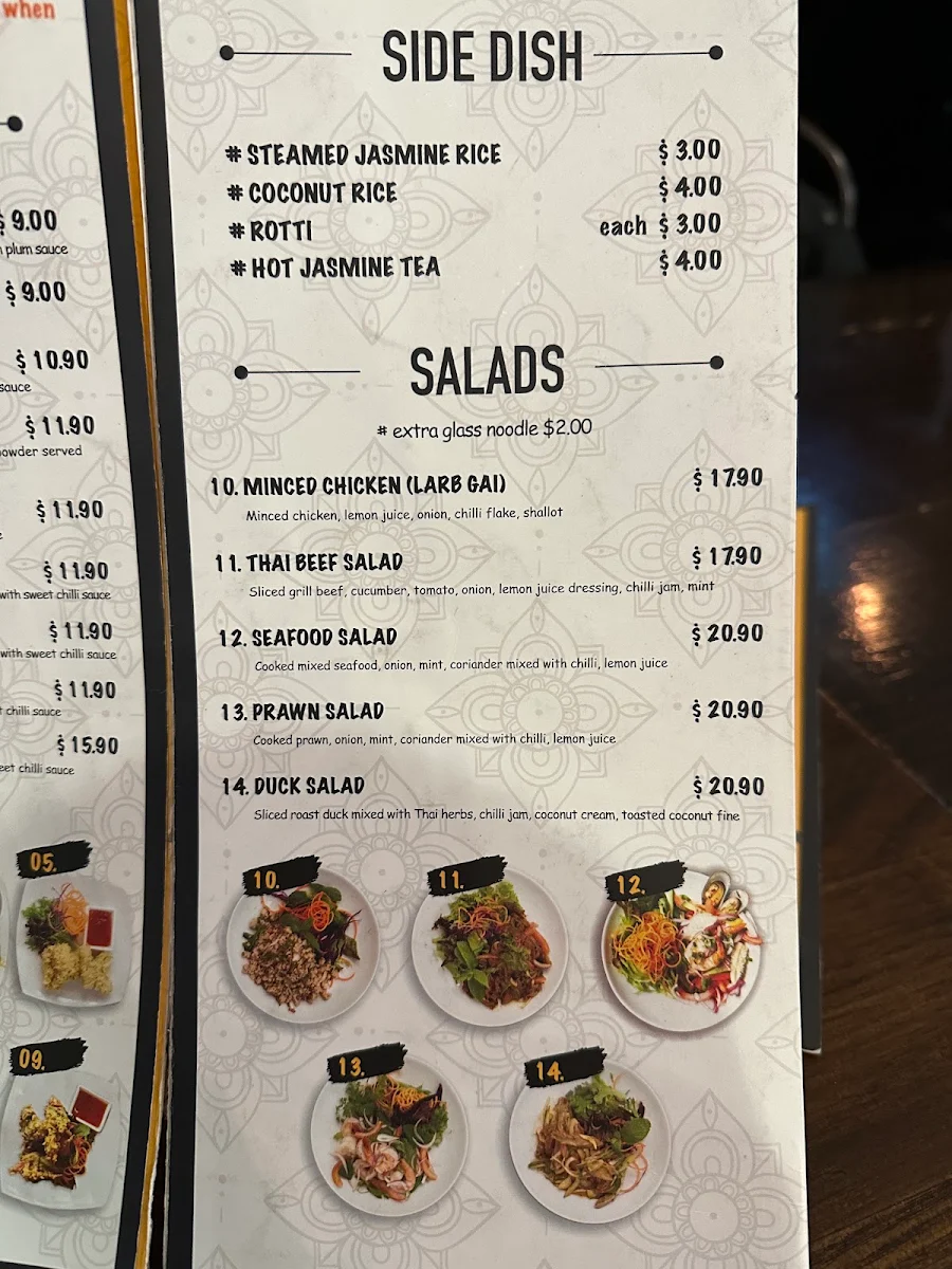 Menu, Khon Thai