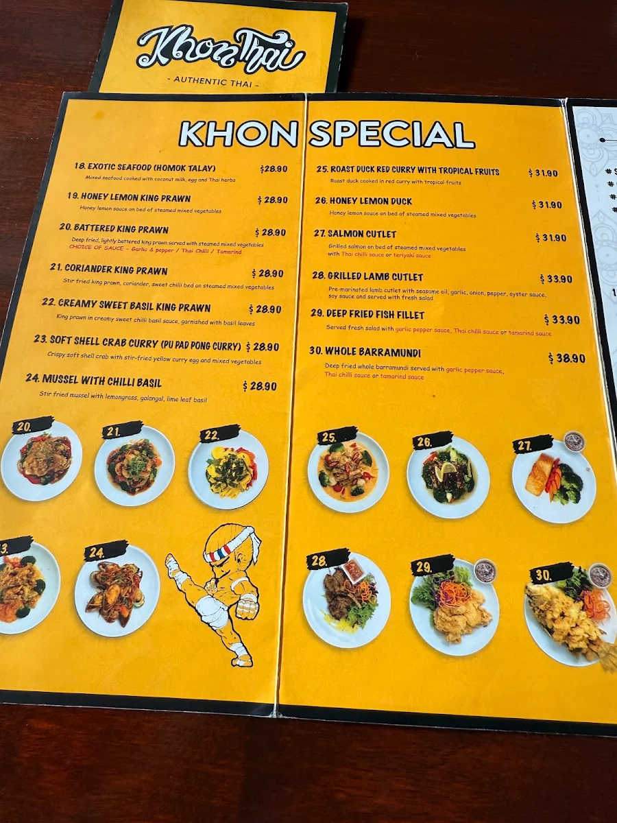 Menu, Khon Thai