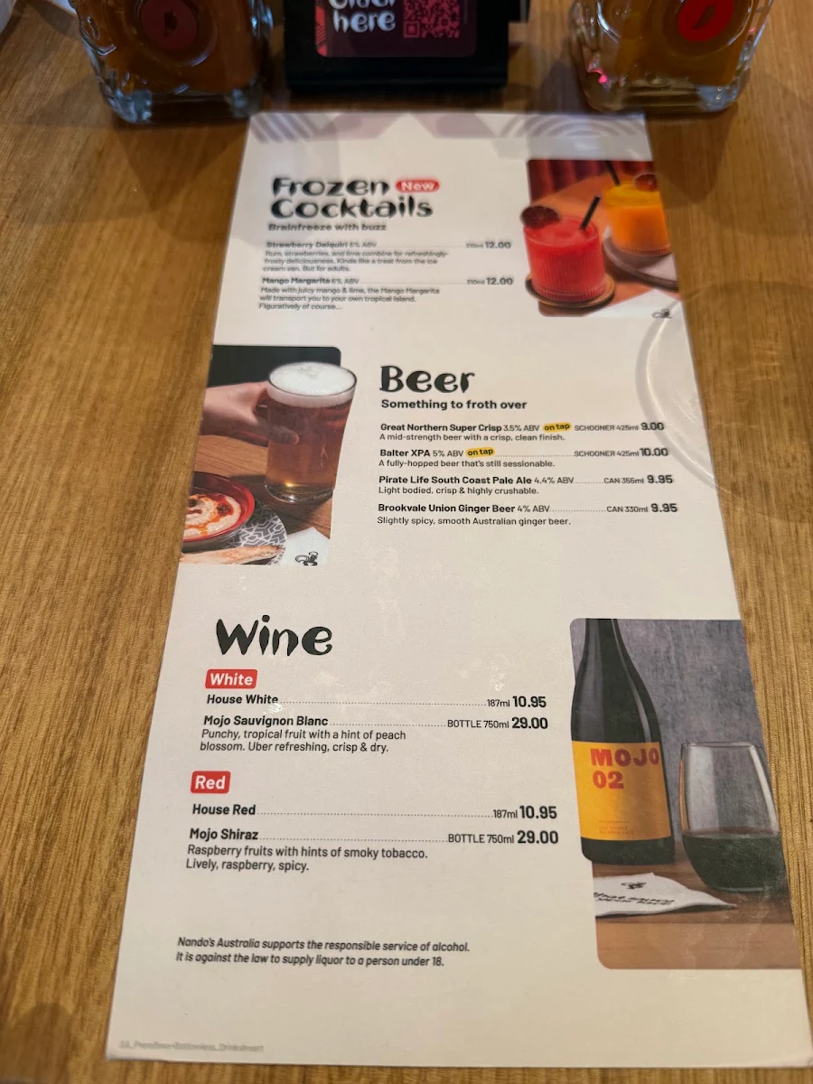 Menu, Nando's Munno Para
