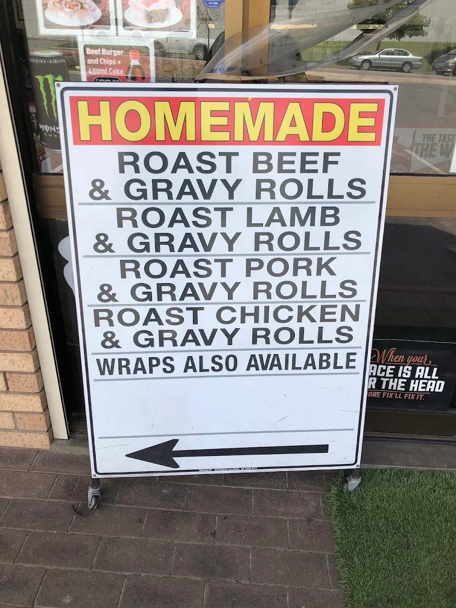 Menu, Bentley Centre Lunch Bar