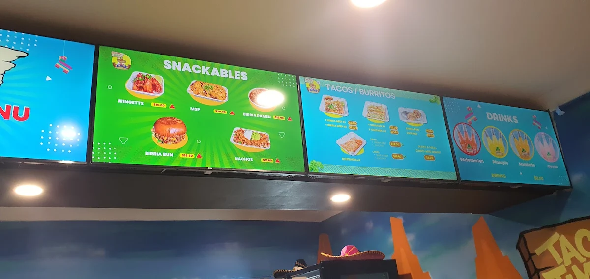 Menu, Que Pasa Tacos Yagoona