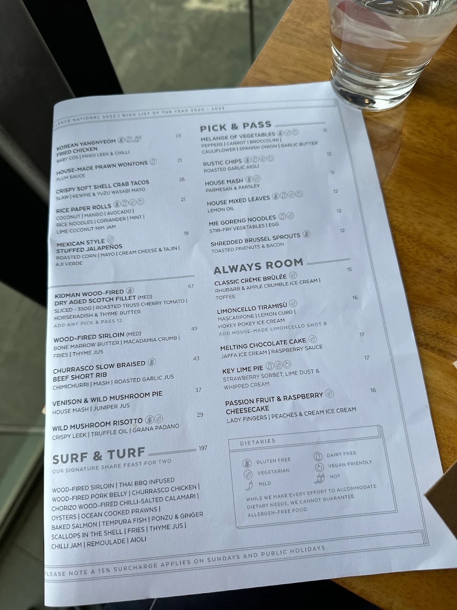 Menu, Steamers Bar and Grill