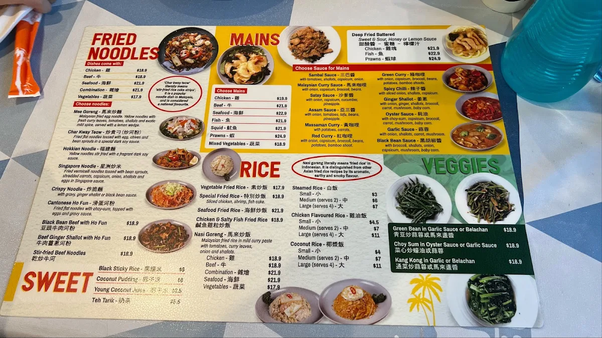 Menu, Malaysia Makanan Restaurant
