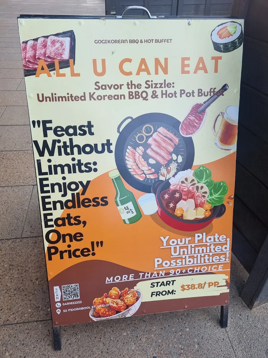 Menu, GOGI Korean BBQ & Hot Pot Buffet