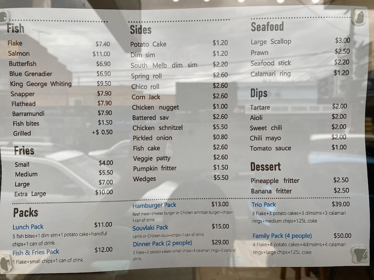 Menu, KIKO'S CATCH
