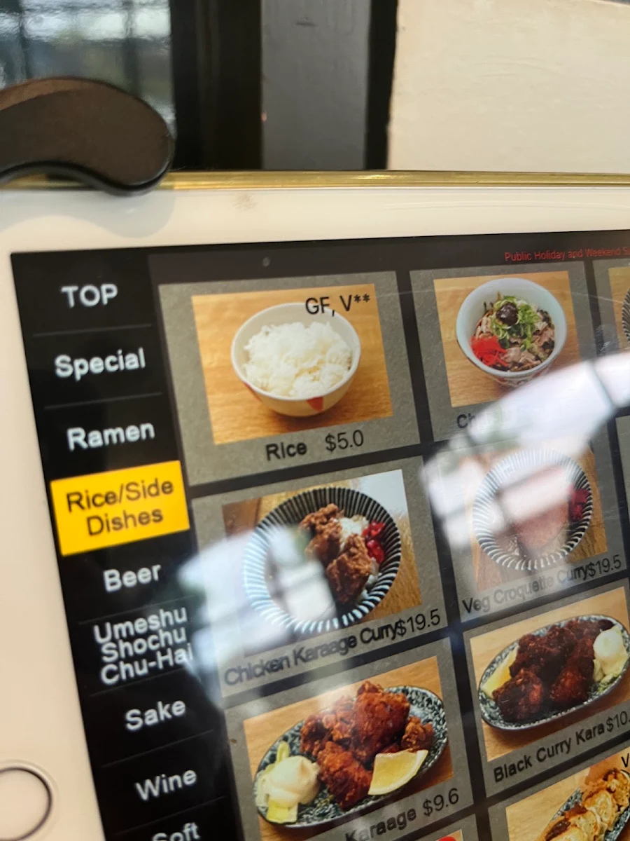 Menu, Taro's Ramen