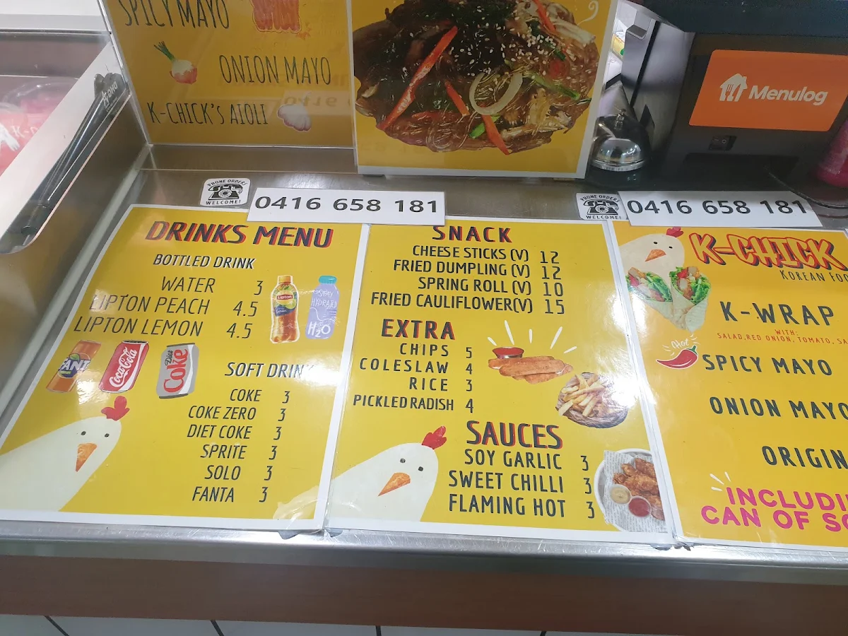 Menu, K-CHICK