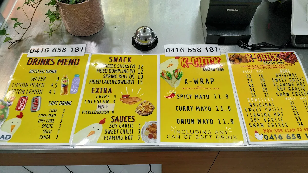Menu, K-CHICK
