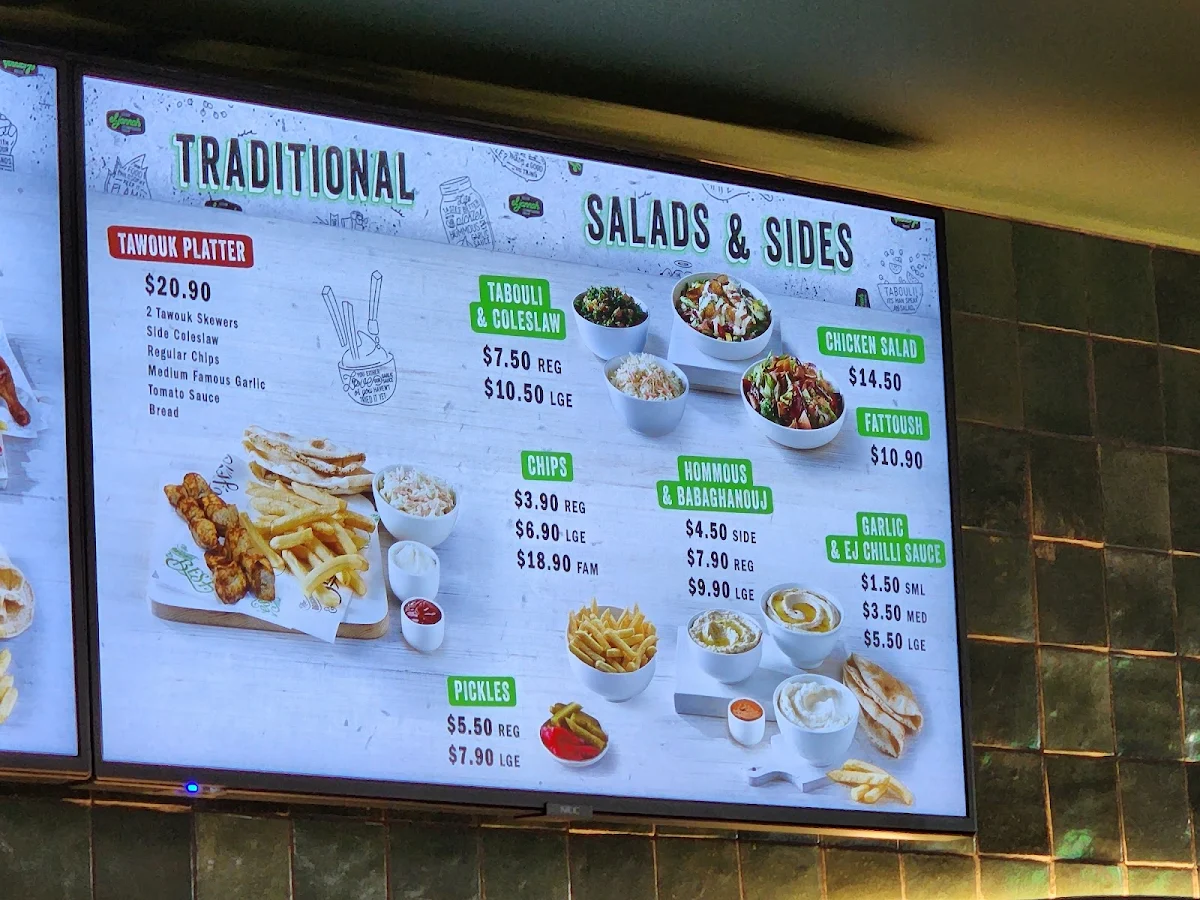 Menu, El Jannah Chicken Preston