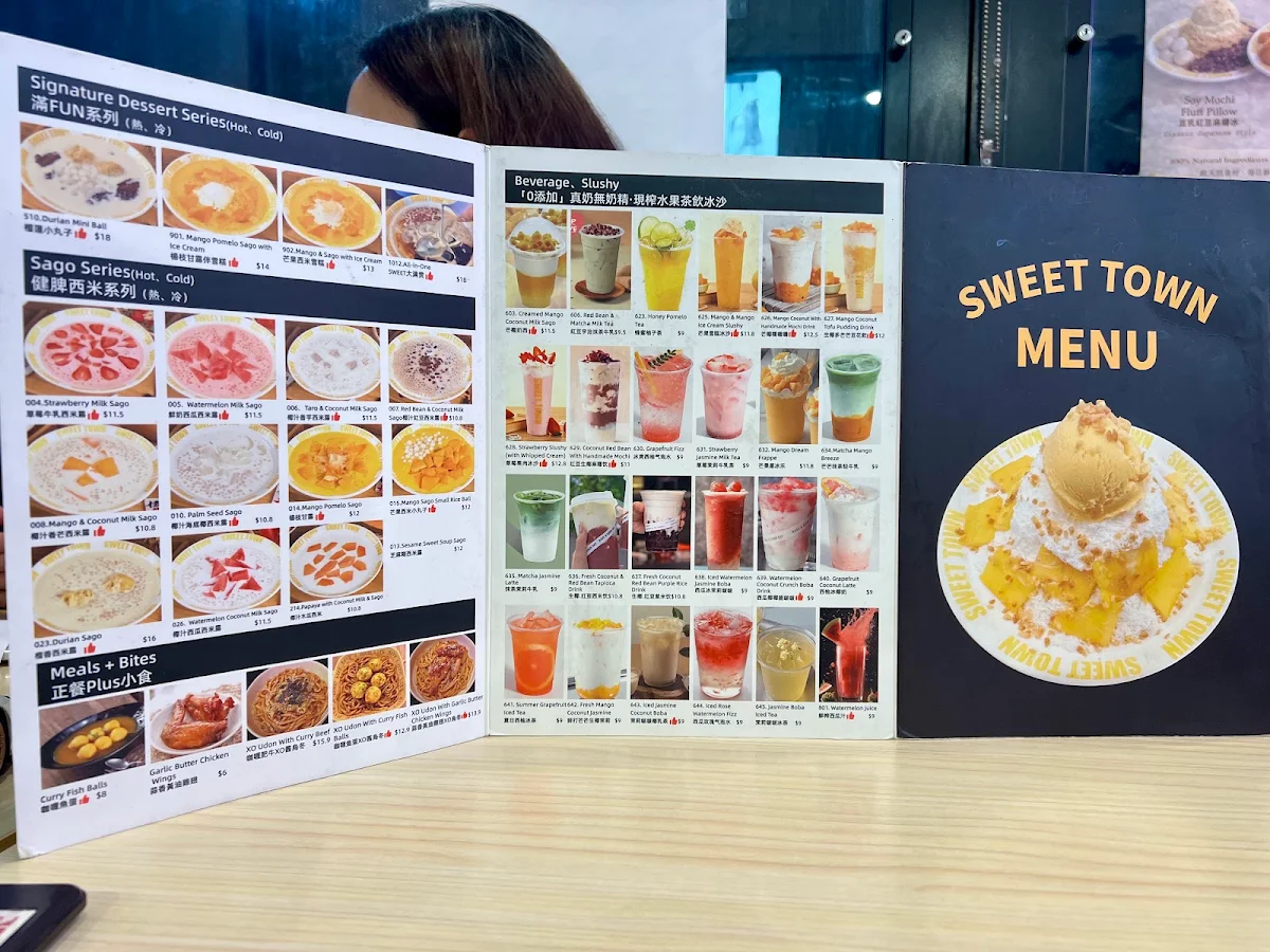 Menu, Sweet Town