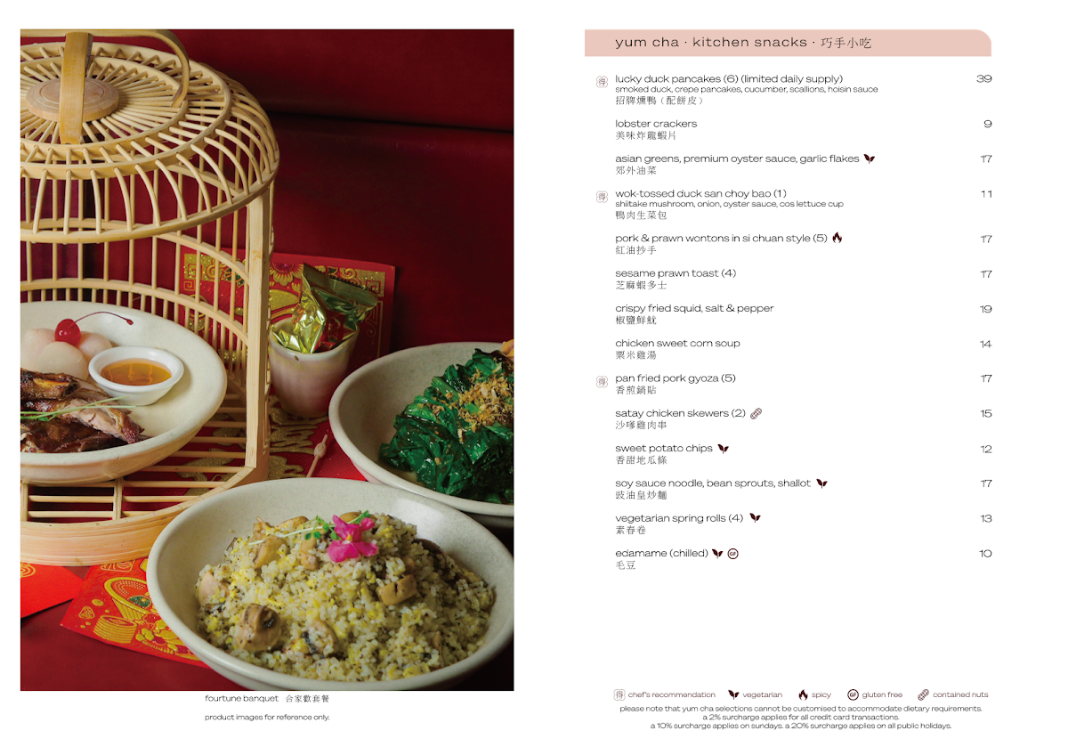 Menu, Goodtime Bistro - YUM CHA CHA CHA