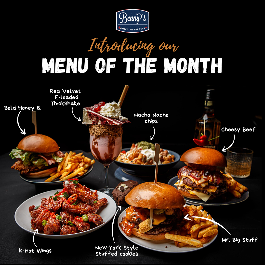 Menu, Benny's American Burgers - Magill Road