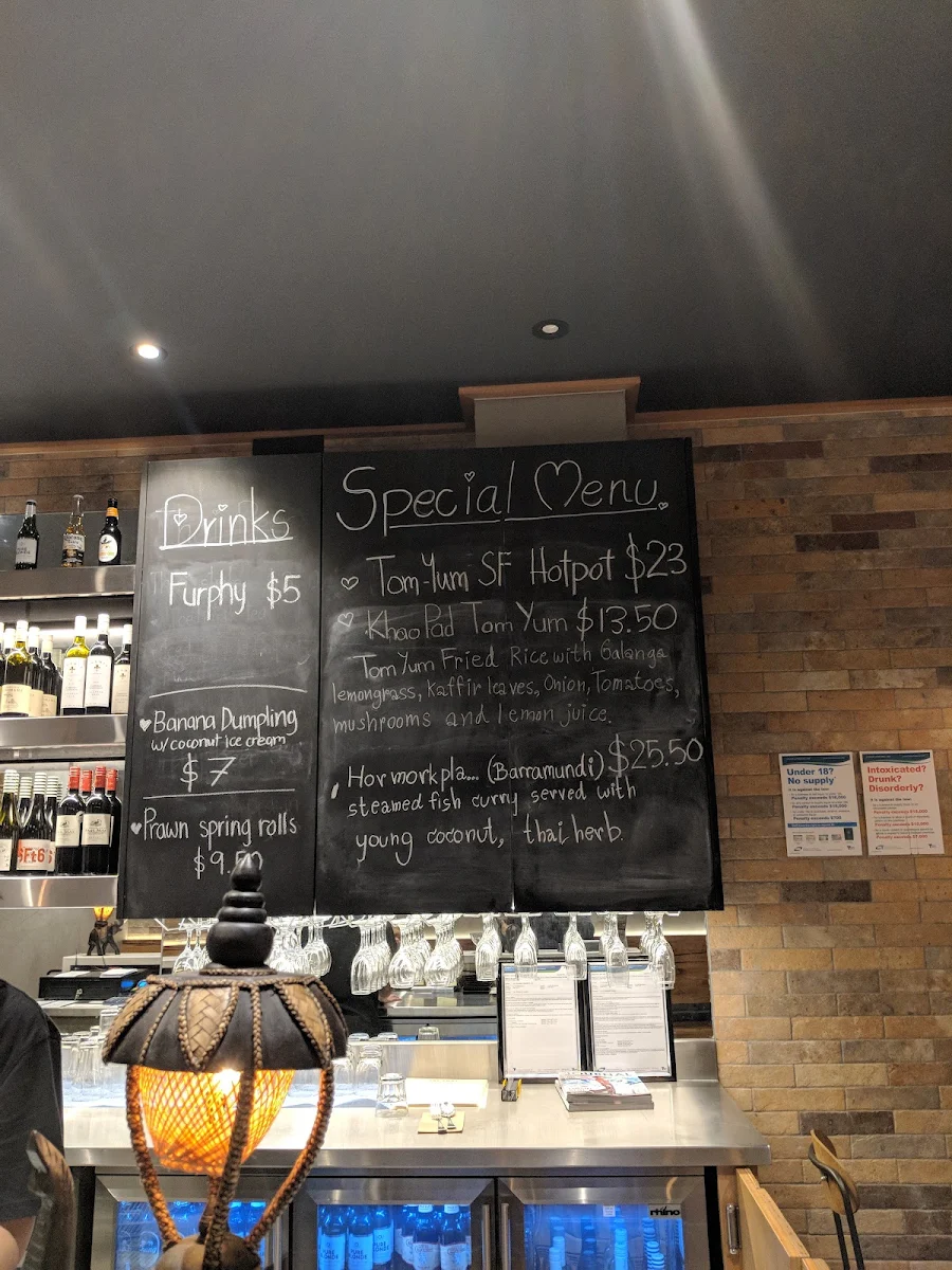 Menu, Jai Thai Lara