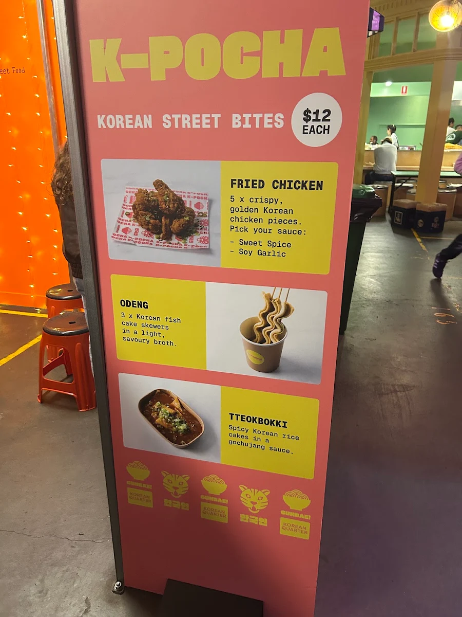 Menu, K-Pocha