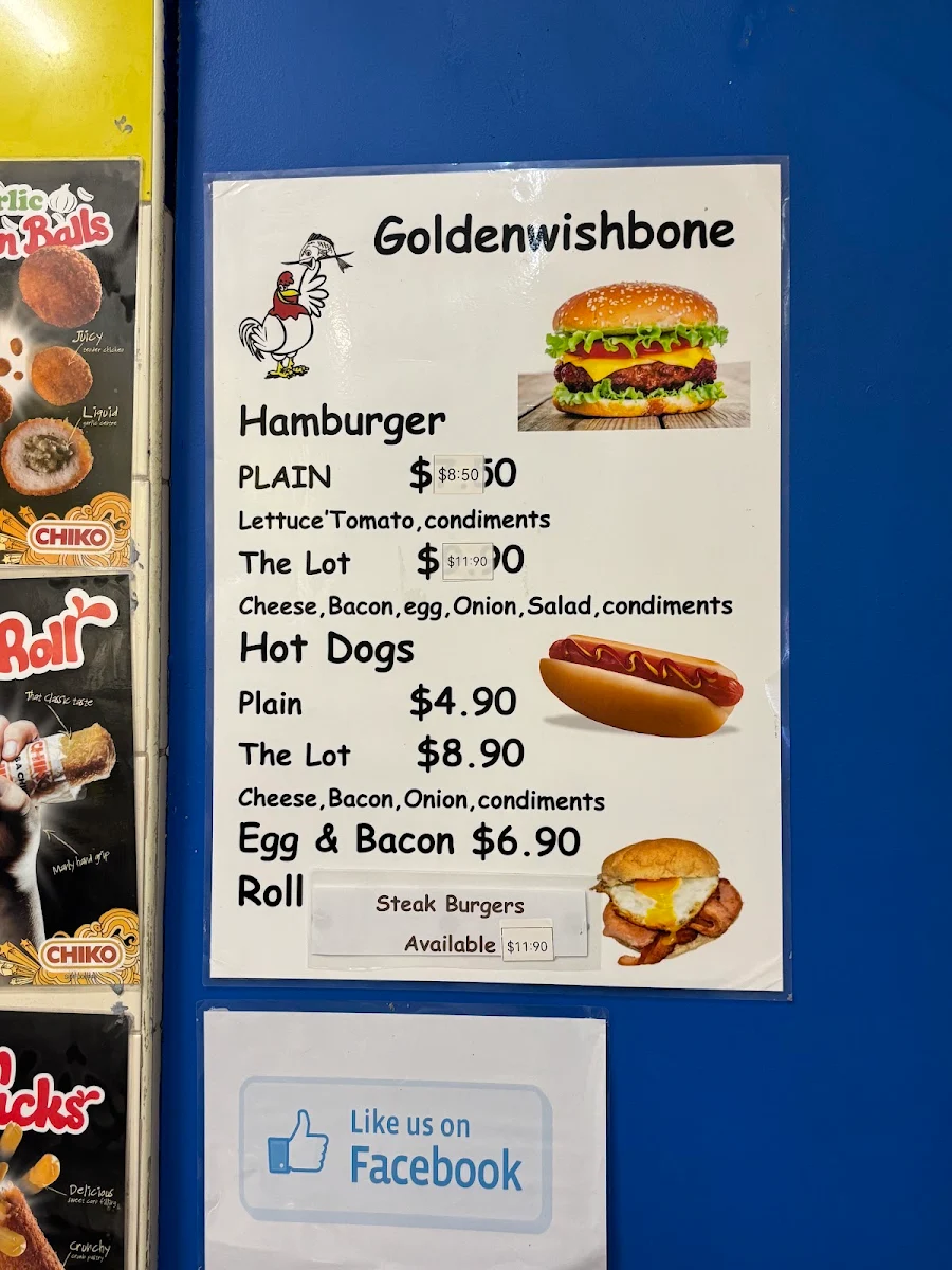 Menu, The Golden Wishbone