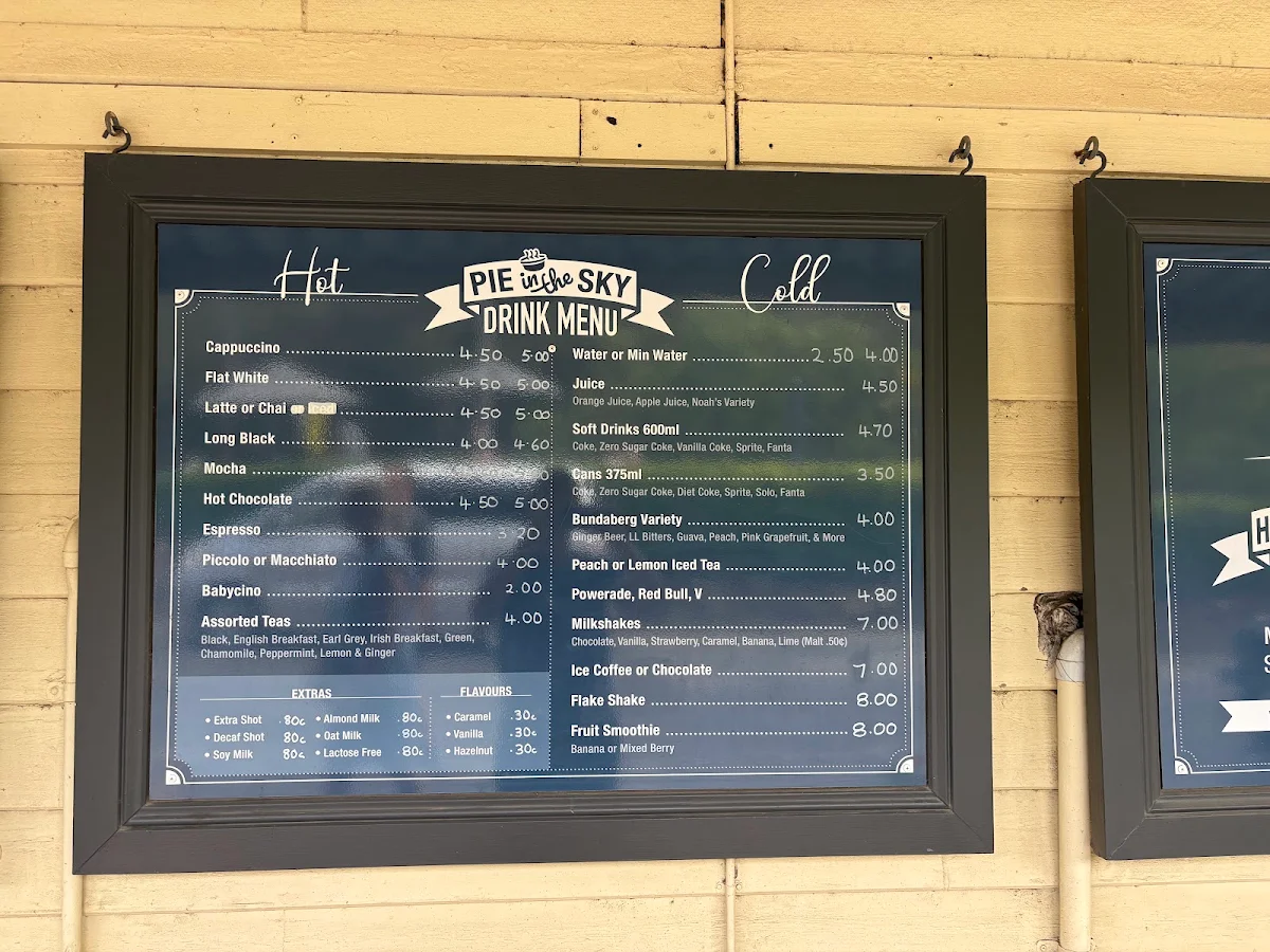 Menu, Pie in the Sky