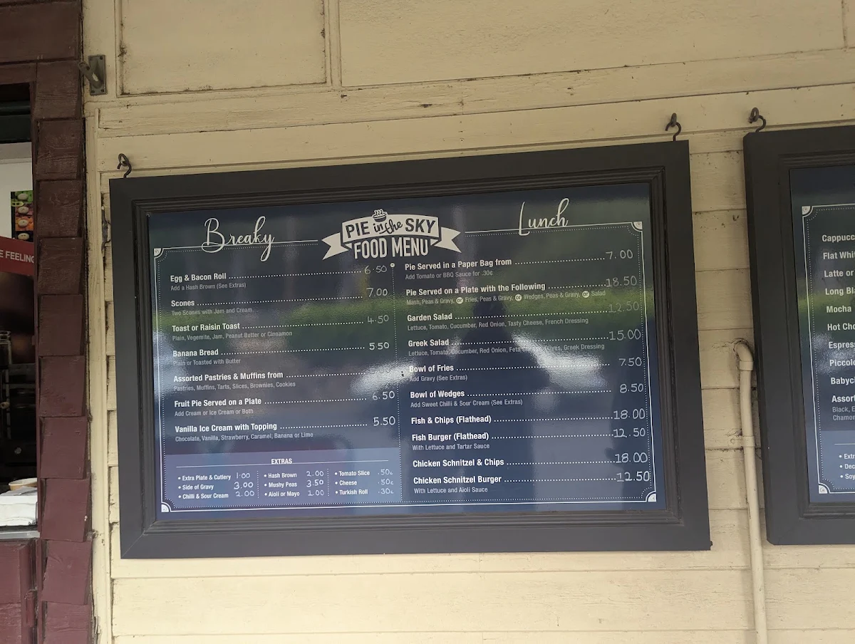 Menu, Pie in the Sky