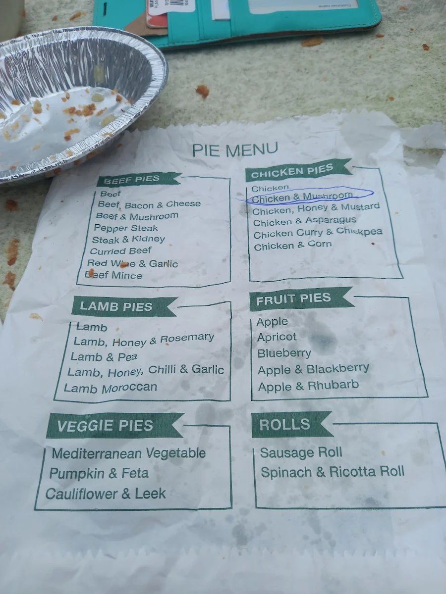 Menu, Pie in the Sky