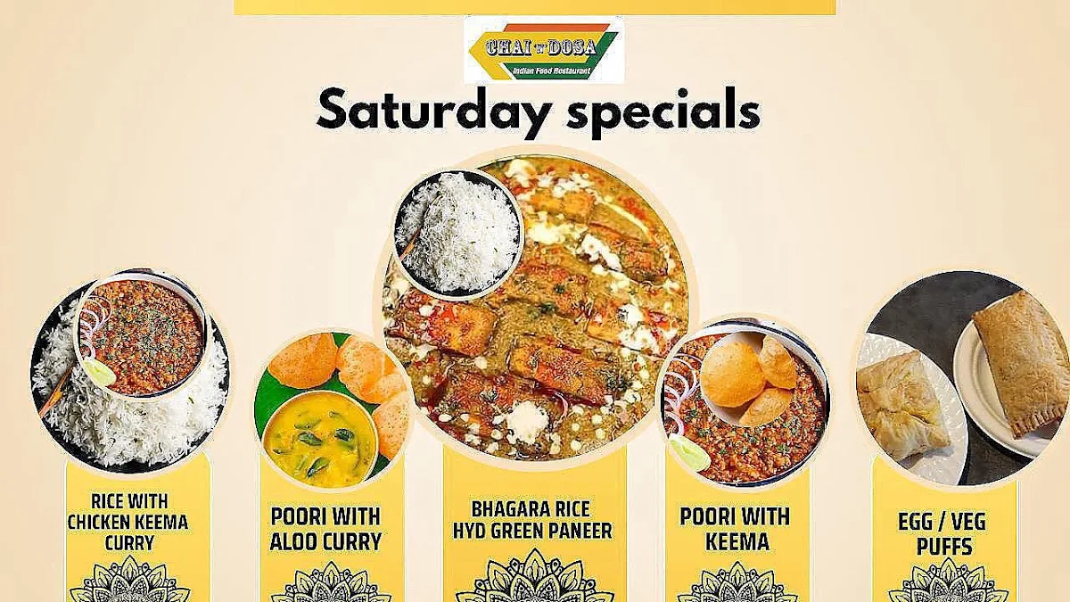 Menu, Chai N Dosa Braybrook