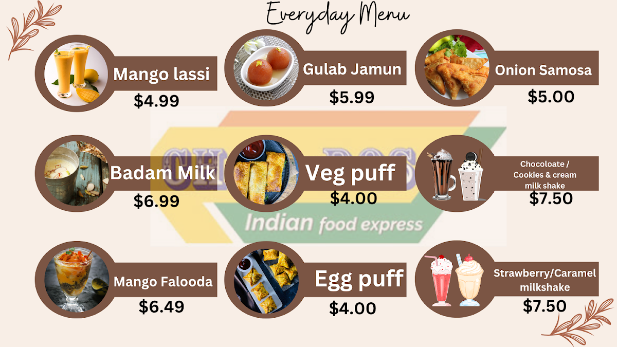 Menu, Chai N Dosa Braybrook