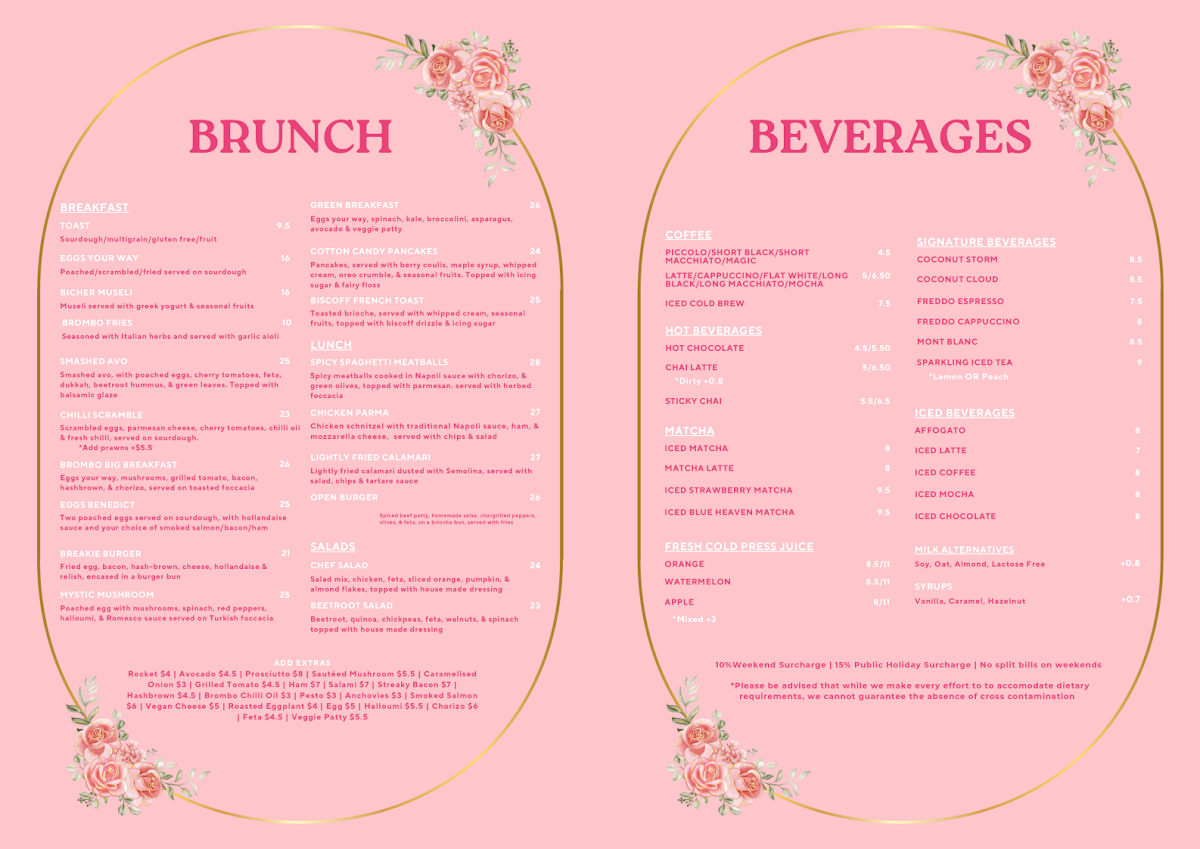 Menu, Brombo