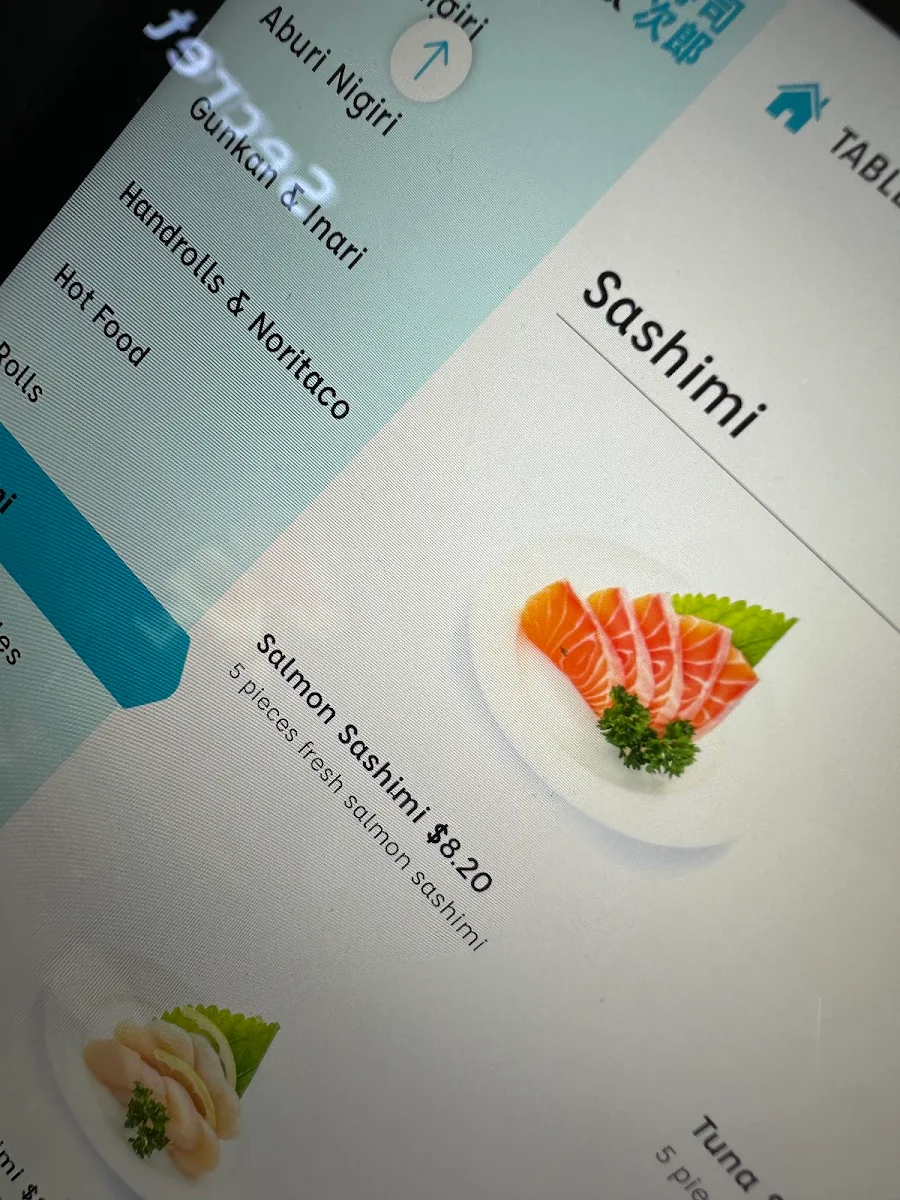 Menu, Sushi Jiro Doncaster Dining