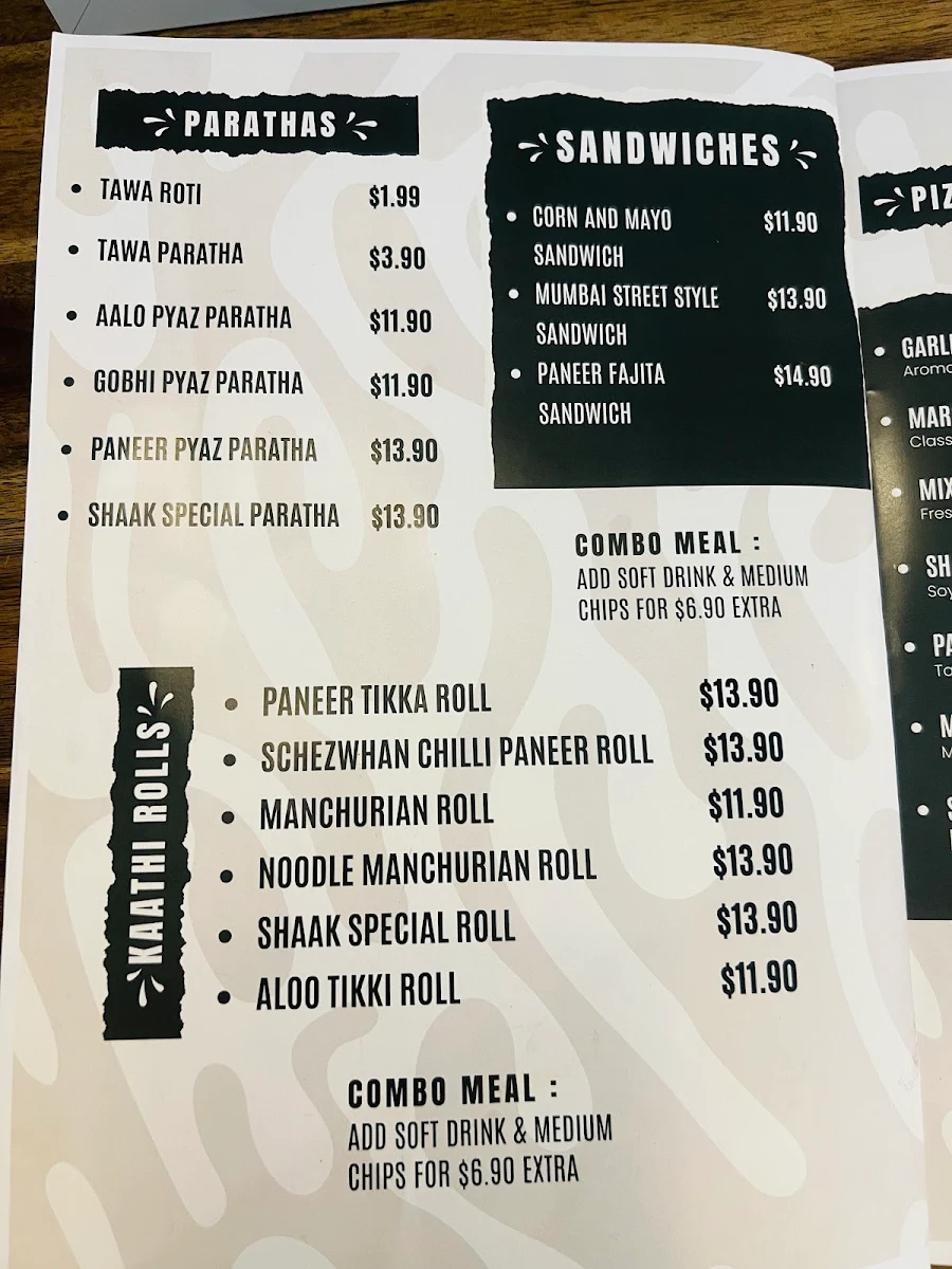 Menu, Shaak veg vegan NOG cafe and eggless cakes