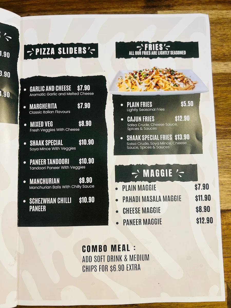 Menu, Shaak veg vegan NOG cafe and eggless cakes