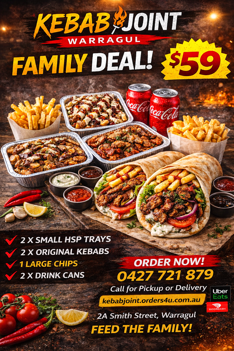 Menu, Kebab Joint Warragul