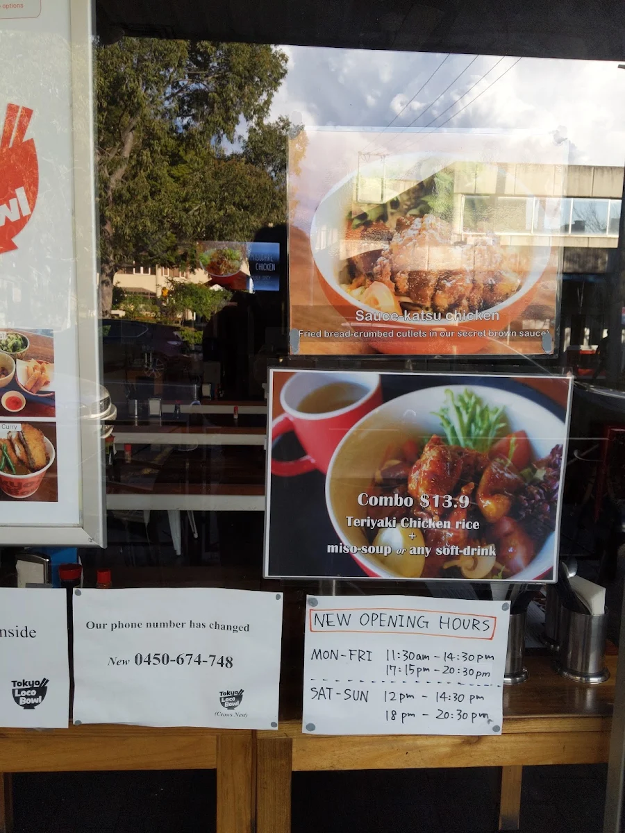 Menu, Tokyo Loco Bowl