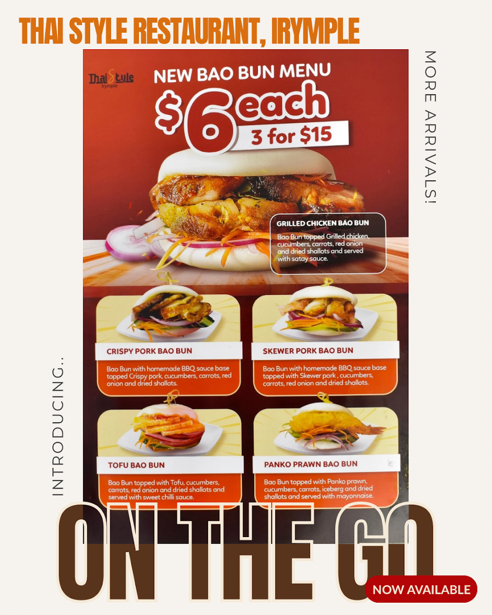Menu, Thai Style Restaurant