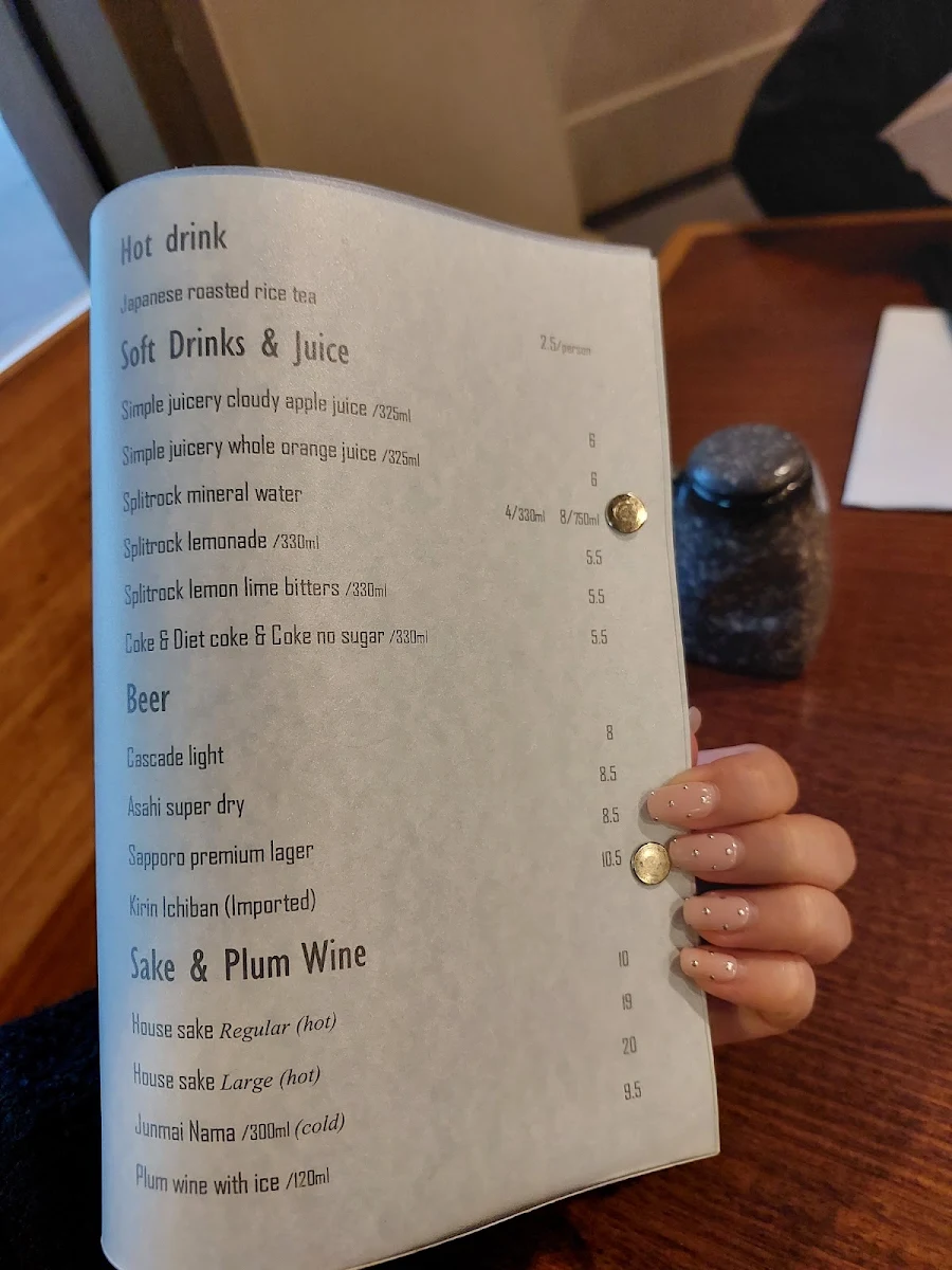 Menu, AKABA JAPANESE RESTAURANT