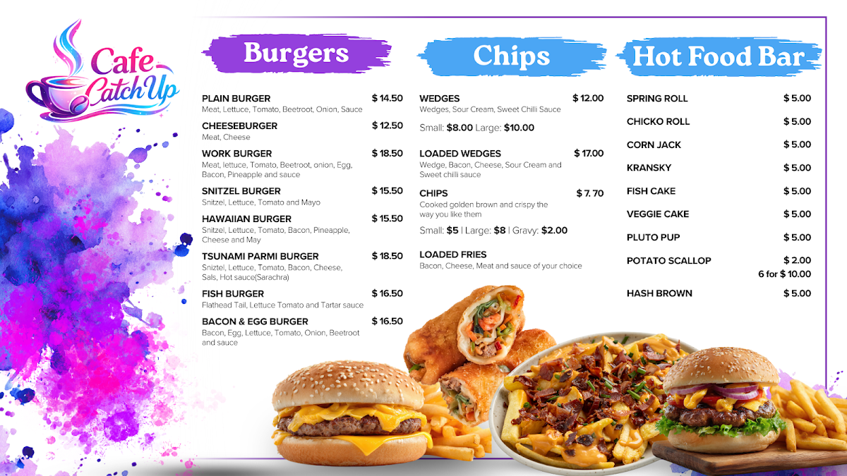 Menu, Cafe Catchup