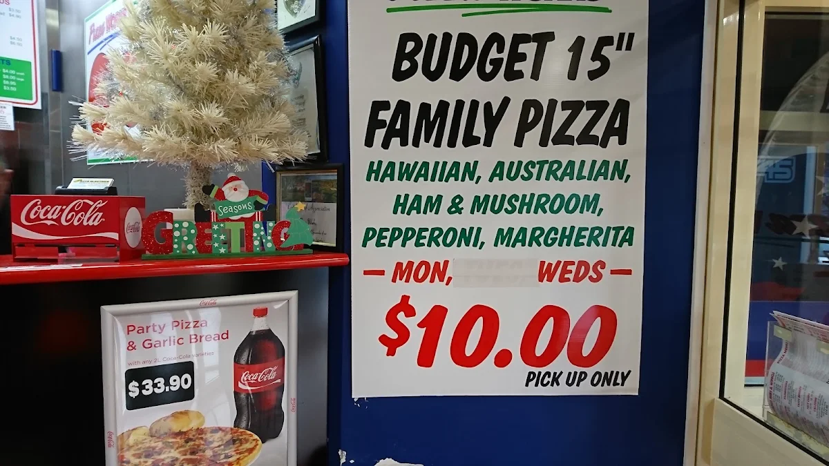 Menu, Pizza Works