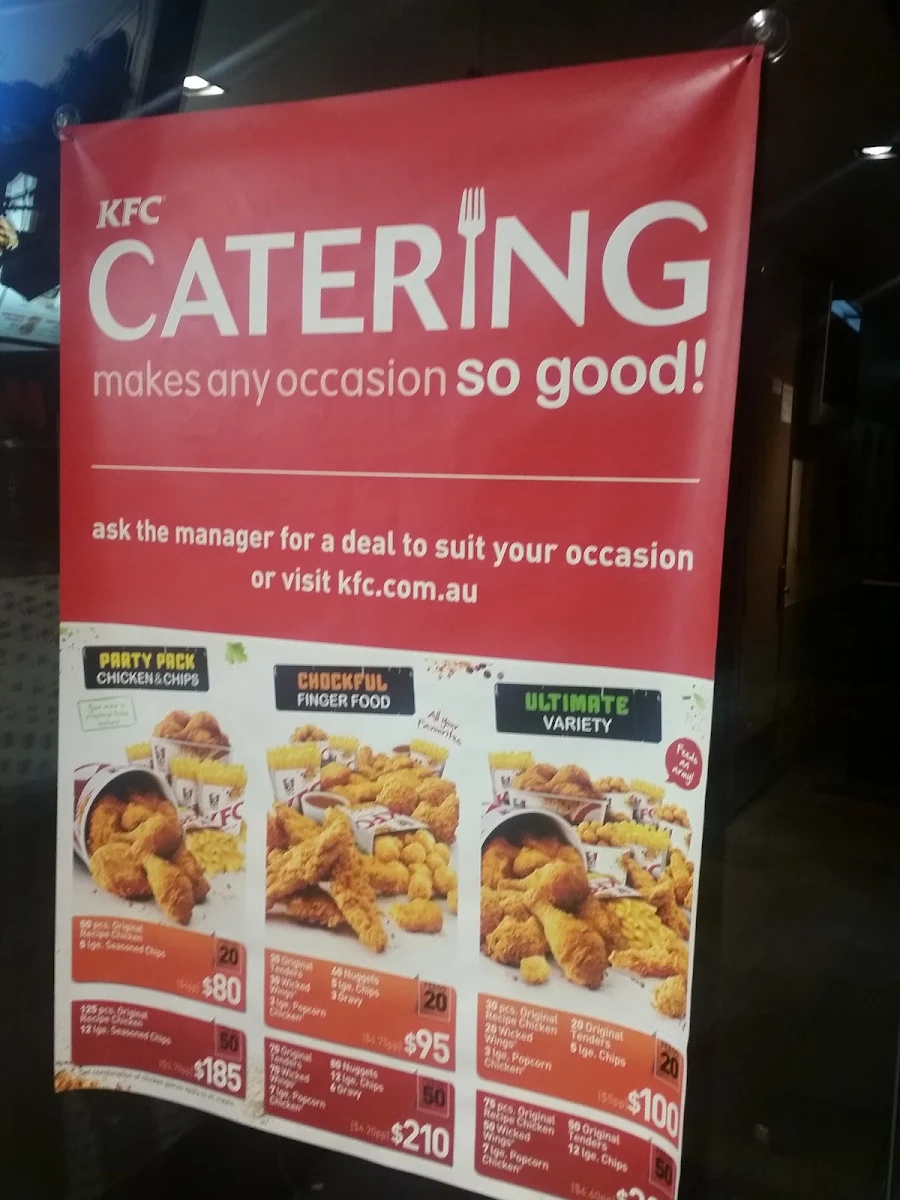 Menu, KFC East Brighton