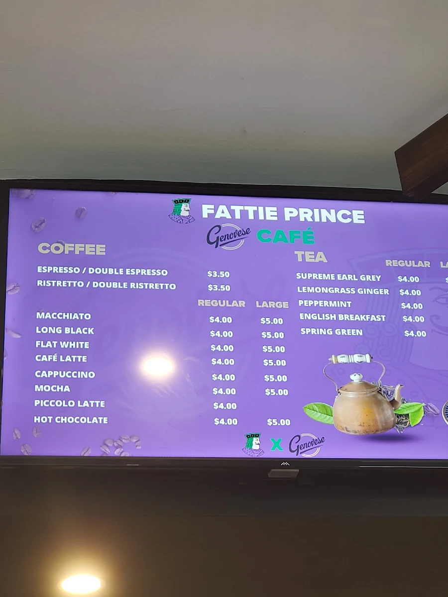 Menu, FATTIE PRINCE