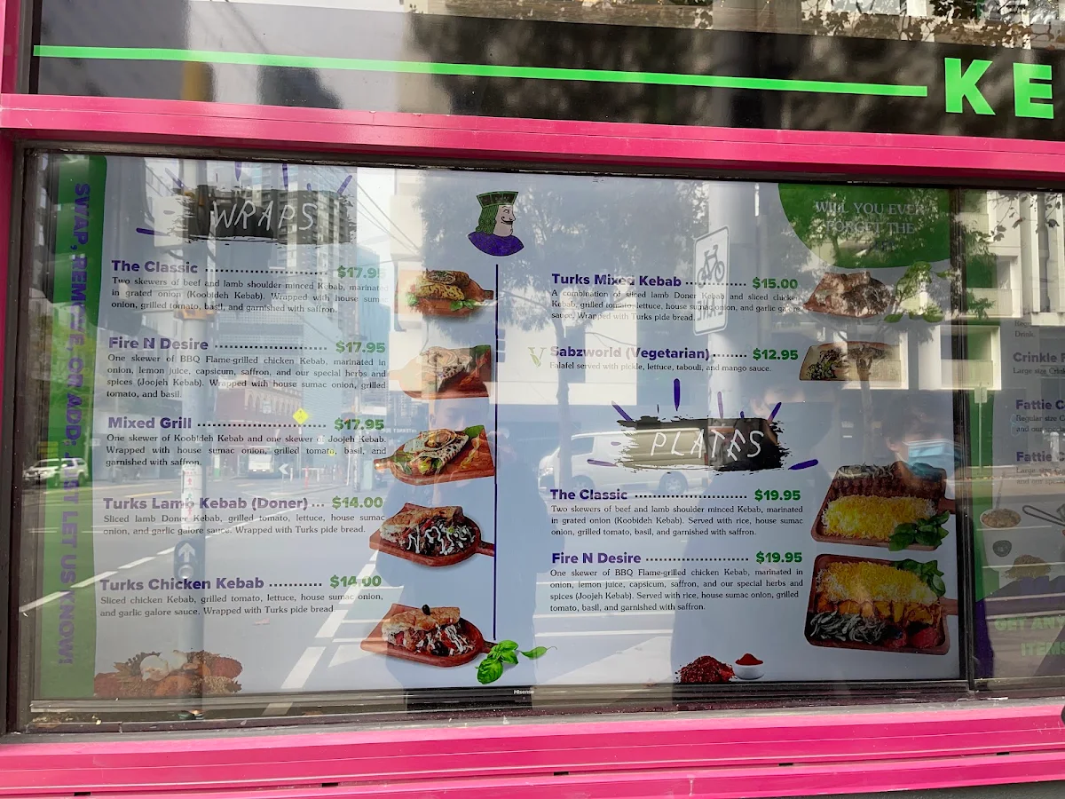 Menu, FATTIE PRINCE