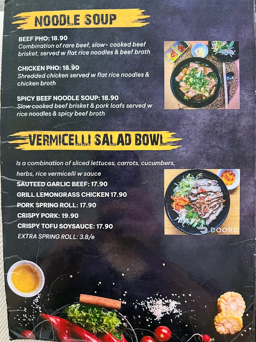 Menu, Vietnam Lotus