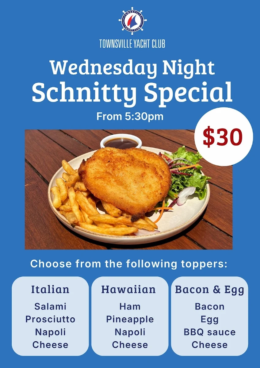 Menu, Townsville Yacht Club & Marina