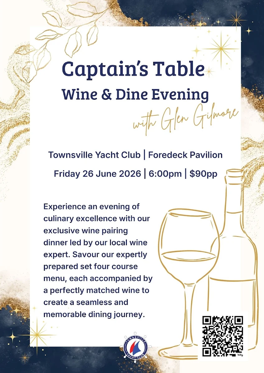 Menu, Townsville Yacht Club & Marina