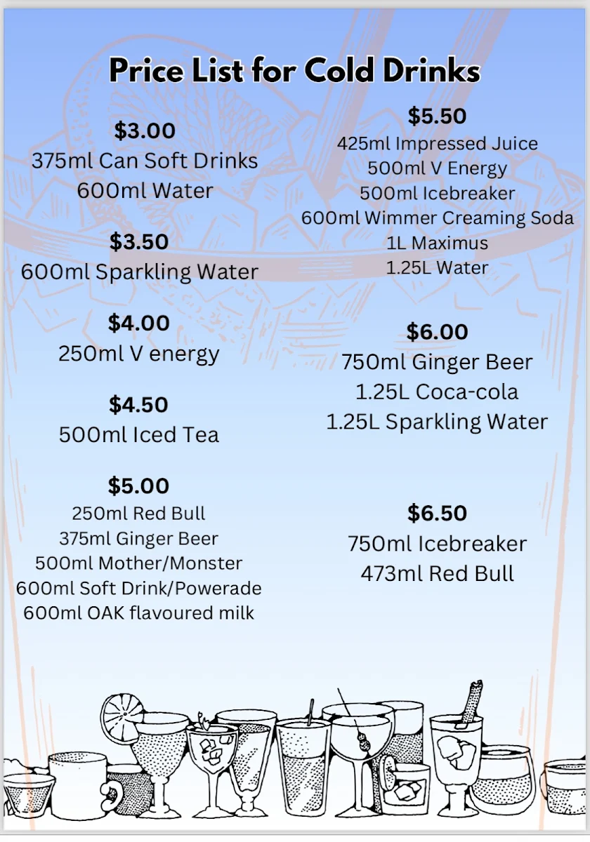Menu, Cafe D'lish & Carvery Takeaway