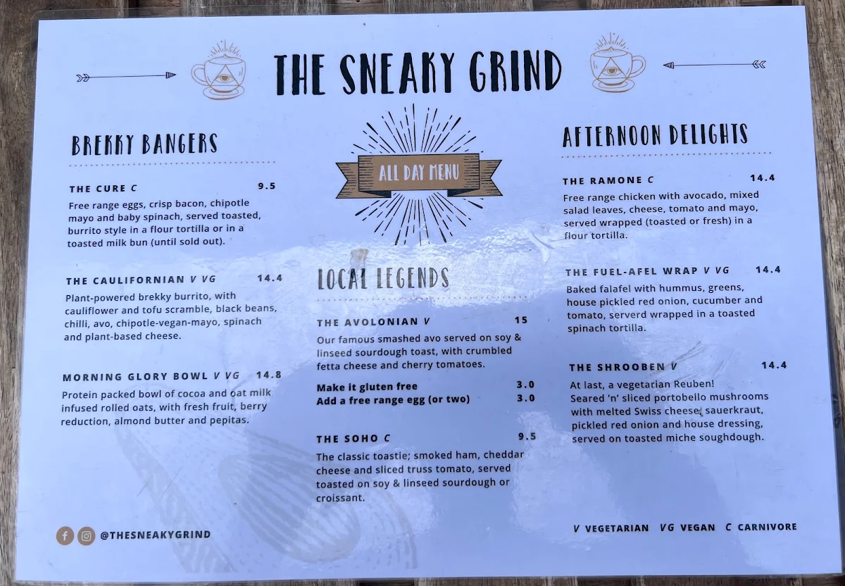 Menu, The Sneaky Grind